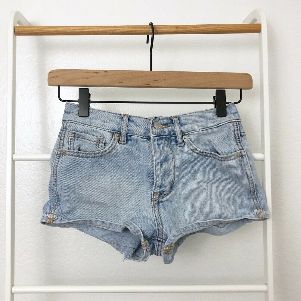 Brandy Melville Button Fly High Rise Denim Shorts